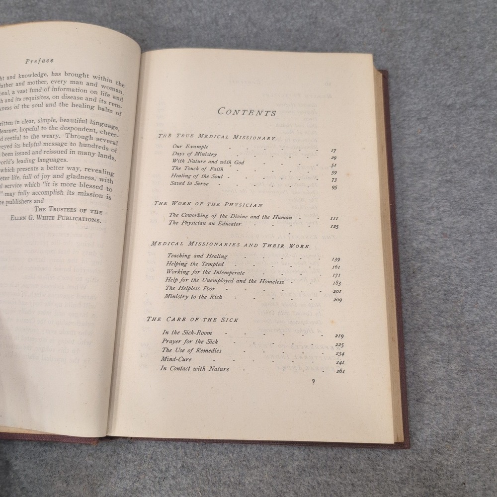 The Ministry of Healing Ellen G White 1942 Pacific Press Religious Health Book - Picture 6 of 8